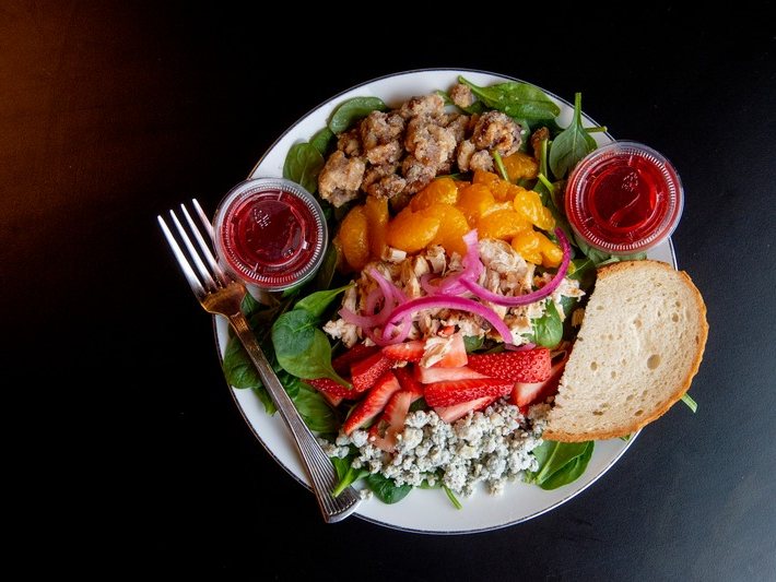 Fresh salad with fruit